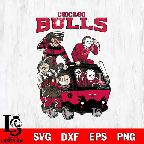 Chicago Bulls Jason Voorhees Horror 10 Svg Eps Dxf Png File, NBA svg, Digital Download, Instant Download