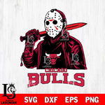 Chicago Bulls Jason Voorhees Horror 12 Svg Eps Dxf Png File, NBA svg, Digital Download, Instant Download