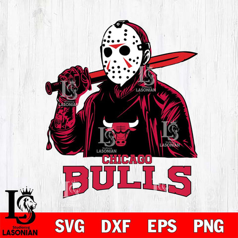 Chicago Bulls Jason Voorhees Horror 12 Svg Eps Dxf Png File, NBA svg, Digital Download, Instant Download