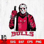 Chicago Bulls Jason Voorhees Horror 3 Svg Eps Dxf Png File, NBA svg, Digital Download, Instant Download