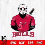 Chicago Bulls Jason Voorhees Horror 4 Svg Eps Dxf Png File, NBA svg, Digital Download, Instant Download