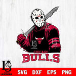 Chicago Bulls Jason Voorhees Horror 7 Svg Eps Dxf Png File, NBA svg, Digital Download, Instant Download