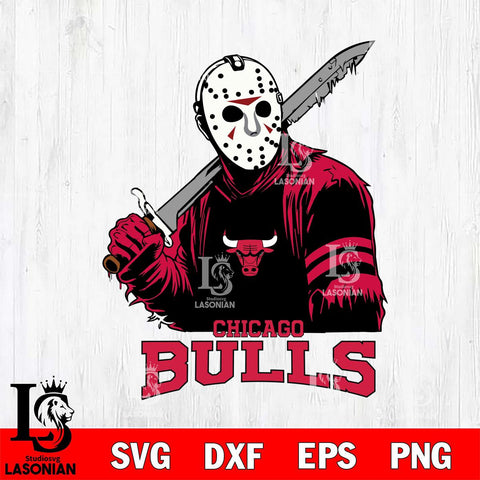 Chicago Bulls Jason Voorhees Horror 7 Svg Eps Dxf Png File, NBA svg, Digital Download, Instant Download