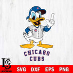 Chicago Cubs Donald Duck MLB Svg Eps Dxf Png File,MLB File Cut ,Baseball Digital Download , Instant Download, Svg Files