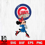 Chicago Cubs Fancy Minnie Svg Eps Dxf Png File, Digital Download, Instant Download