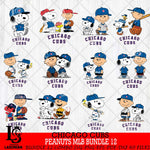 Chicago Cubs Peanuts MLB Bundle 12 Svg Eps Dxf Png File,Bundle MLB File Cut,Digital Download,Instant Download,MLB Svg Files