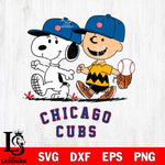 Chicago Cubs Peanuts Sport walk Svg Eps Dxf Png File, MLB File Cut,Digital Download,Instant Download,MLB Svg Files