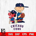 Chicago Cubs Peanuts baseball Svg Eps Dxf Png File, MLB File Cut,Digital Download,Instant Download,MLB Svg Files