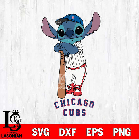 Chicago Cubs Stitch Baseball bat SVG DXF EPS PNG FILE, MLB File Cut, Digital Download,Instant Download, Silhouette, Stitch Cricut