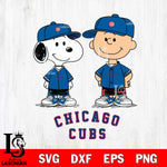 Chicago Cubs snoopy and charlie brown baseball Svg Eps Dxf Png File, MLB File Cut,Digital Download,Instant Download,MLB Svg Files