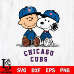 Chicago Cubs snoopy and charlie brown sit baseball Svg Eps Dxf Png File, MLB File Cut,Digital Download,Instant Download,MLB Svg Files