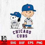 Chicago Cubs snoopy and charlie brown sport Svg Eps Dxf Png File, MLB File Cut,Digital Download,Instant Download,MLB Svg Files
