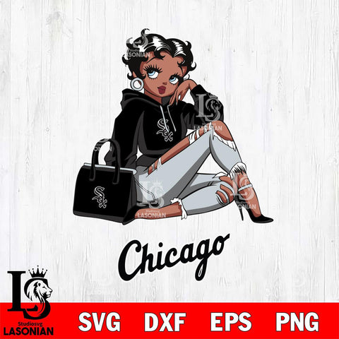 Chicago White Sox Awesome Black Fan Girl Betty Boop