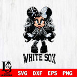 Chicago White Sox Beauty Minnie Mouse Svg Eps Dxf Png File, Digital Download, Instant Download