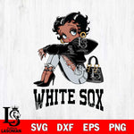 Chicago White Sox Betty Boop Black Fan Girl Svg Eps Dxf Png File, Digital Download, Instant Download