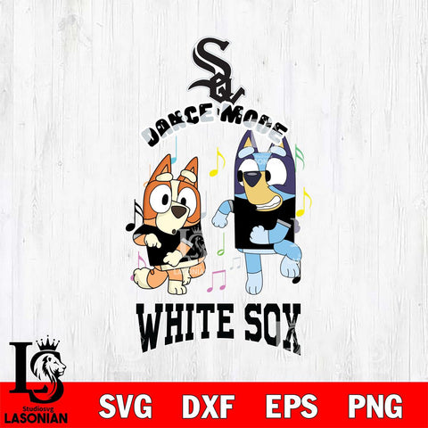 Chicago White Sox Bluey Bingo Svg Eps Dxf Png File, MLB svg, Digital Download, Instant Download