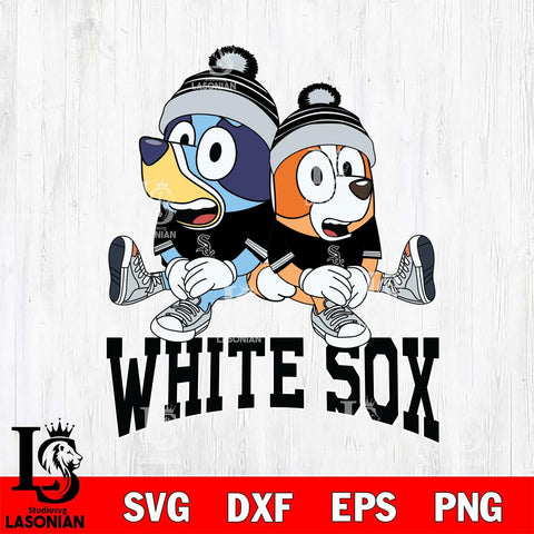 Chicago White Sox Bluey & Bingo 8 Svg Eps Dxf Png File, MLB svg, Digital Download, Instant Download