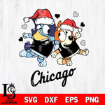 Chicago White Sox Bluey Christmas 2 Svg Eps Dxf Png File, Digital Download