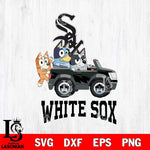 Chicago White Sox Bluey friends Svg Eps Dxf Png File, MLB svg, Digital Download, Instant Download