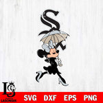 Chicago White Sox Fancy Minnie Svg Eps Dxf Png File, Digital Download, Instant Download
