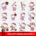 Chicago White Sox Hello Kitty Player Baseball MLB Bundle 12 SVG DXF EPS PNG FILE, MLB Bundle File Cut,Hello Kitty Digital Download,Instant Download, Silhouette