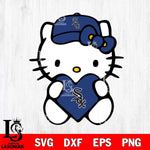 Chicago White Sox Hello Kitty sport 4 Svg Eps Dxf Png File, Digital Download, Instant Download