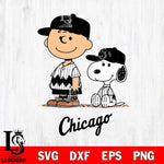 Chicago White Sox Snoopy and Charlie brown Smile Sport Svg Eps Dxf Png File, MLB File Cut,Digital Download,Instant Download,MLB Svg Files