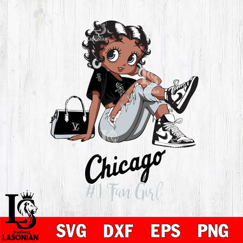 Chicago White Sox #1 Black Fan Girl Betty Boop