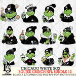 Chicago White Sox  Boujee Grinch MLB Bundle 12 SVG Eps Dxf Png File, Digital Download, Instant Download