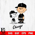 Chicago White Sox snoopy and charlie brown Sport Baseball Svg Eps Dxf Png File, MLB File Cut,Digital Download,Instant Download,MLB Svg Files