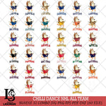 Chilli Dance NHL ALL TEAM Svg Eps Dxf Png File, Digital Download, Instant Download