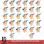 Chilli Heeler Bluey Flag NFL Svg Eps Dxf Png File,Bundle NFL Cut Svg Files,Digital File,Sublimation