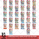 Christmas Bluey Family Sport NFL ALL TEAM Svg Eps Dxf Png File,Cut Svg Files, Digital File, Sublimation