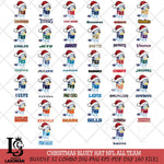 Christmas Bluey Hat NFL ALL TEAM Svg Eps Dxf Png File,Cut Svg Files, Digital File, Sublimation