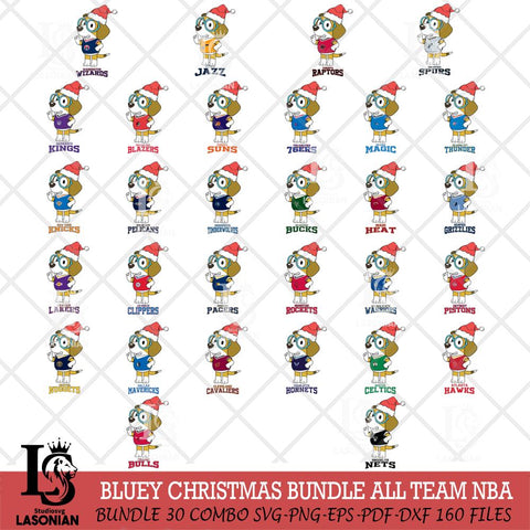 Christmas Bluey Honey Sport NBA Cricut , Christmas Svg , Bluey svg , Digital Download, dxf eps png pdf file