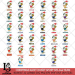 Christmas Bluey Honey Sport NFL ALL TEAM Svg Eps Dxf Png File,Cut Svg Files, Digital File, Sublimation