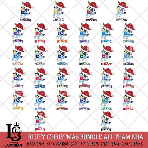 Christmas Bluey Santa Claus NBA Cricut , Christmas Svg , Bluey svg , Digital Download, dxf eps png pdf file