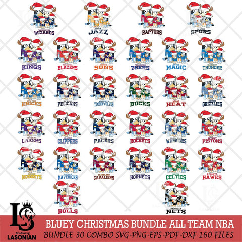 Christmas Bluey Santa Family NBA Cricut , Christmas Svg , Bluey svg , Digital Download, dxf eps png pdf file