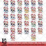 Christmas Bluey Santa Family NHL Svg , Christmas Svg , Bluey svg , Digital Download, dxf eps png pdf file