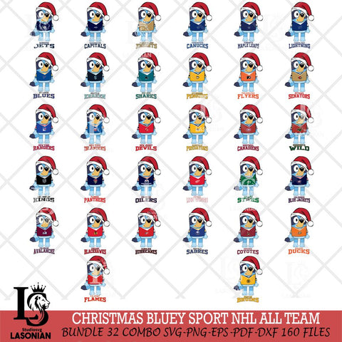 Christmas Bluey Sport NHL Svg , Christmas Svg , Bluey svg , Digital Download, dxf eps png pdf file