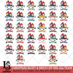 Christmas Bluey & Bingo Sit NHL Svg , Christmas Svg , Bluey svg , Digital Download, dxf eps png pdf file
