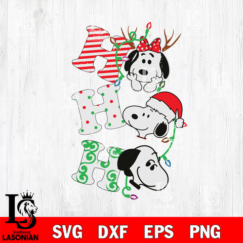Christmas Snoopy Hohoho Cricut, SVG DXF EPS PNG FILE,Christmas Digital Download,Instant Download, Silhouette
