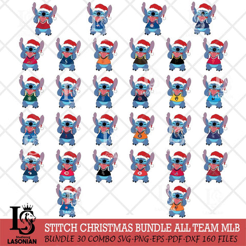 Christmas Stitch Disney MLB ALL TEAM SVG DXF EPS PNG file, Cut file cricut, Instant Download