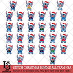 Christmas Stitch Disney NBA ALL TEAM SVG DXF EPS PNG file, Cut file cricut, Instant Download