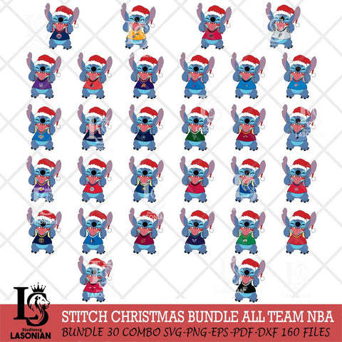 Christmas Stitch Disney NBA ALL TEAM SVG DXF EPS PNG file, Cut file cricut, Instant Download