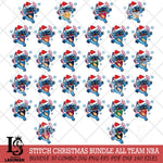Christmas Stitch With Tumbler NBA ALL TEAM SVG DXF EPS PNG file, Cut file cricut, Instant Download