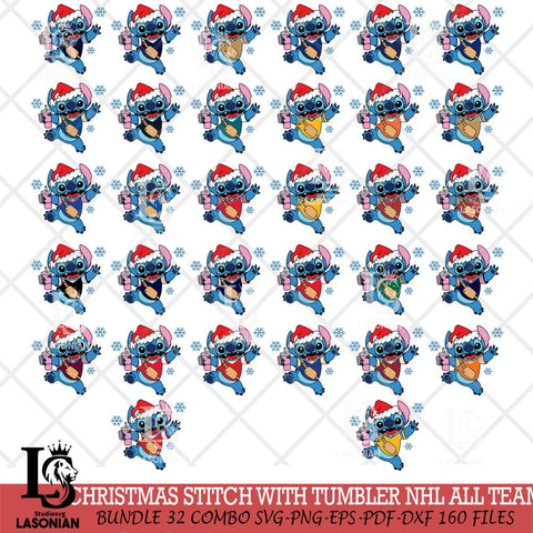 Christmas Stitch With Tumbler NHL ALL TEAM Svg Eps Dxf Png File, Digital Download, Instant Download
