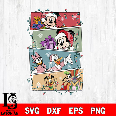 Christmas mickey and friends SVG DXF EPS PNG FILE,Christmas SVG, Disney Digital Download,Instant Download, Silhouette