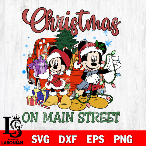 Christmas on main street SVG DXF EPS PNG FILE,Christmas SVG, Disney Digital Download,Instant Download, Silhouette