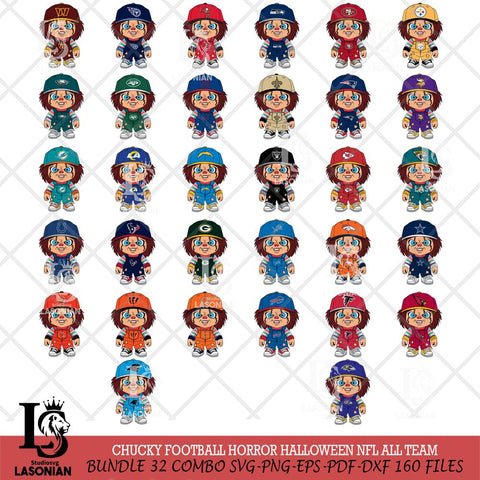 Chucky Football Horror Halloween NFL Svg Eps Dxf Png File, Bundle NFL svg, Digital Download, Instant Download